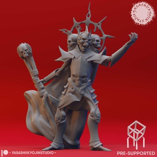 skull lord - tabletop miniature pre-supported Characters 3d print model - Mito3D