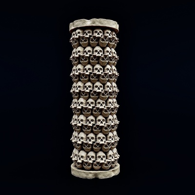 skull pillar 3d models download creality cloud 3d print model - Mito3D