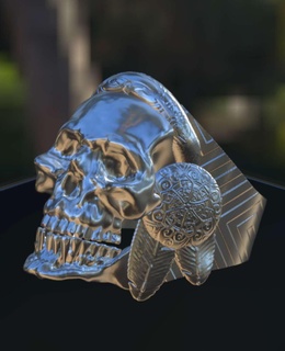 crâne bague mode 3d print model - Mito3D