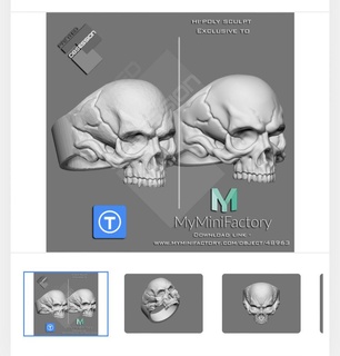 crânio anel moda 3d print model - Mito3D