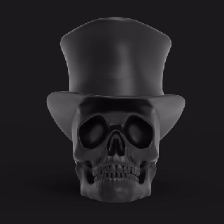 cráneo sombreado decoración 3d print model - Mito3D