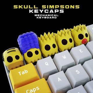 skull simpsons - keycaps collection mechanical keyboard Fictional Characters 3d print model - Mito3D