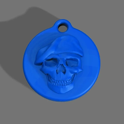 cranio soldato portachiavi 3d modelli scarica creality nube 3d print model - Mito3D