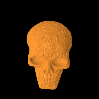 skull valve cap Household 3d print model - Mito3D