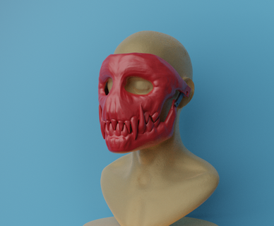 skully articulated mask Masks & Helmets 3d print model - Mito3D
