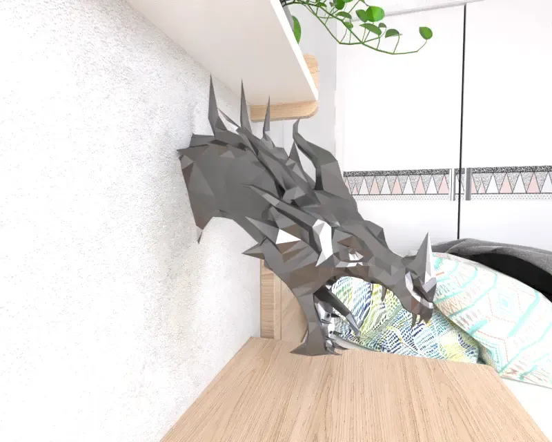 skyrim ejderha baş düşük poli 3d modeller indir creality bulut 3D print model - Mito3D