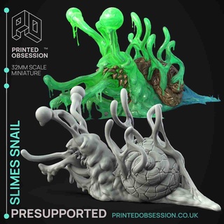 slime snail - creature presupported 32mm scale Monsters 3d print model - Mito3D