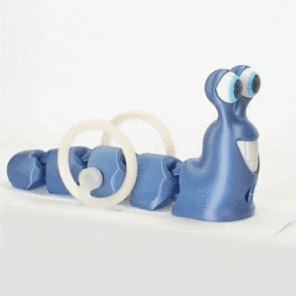 slugo flexi articulated running slug Toys & Games 3D print model - Mito3D