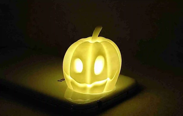 small pumpkin lamp print in place no supports 3d models download creality cloud fictional characters 3d print model - Mito3D