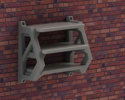small wall rack Furniture 3d print model - Mito3D