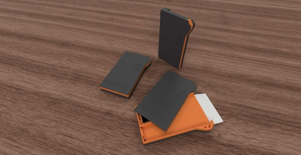 smart wallet - sliding 3d printed models download creality cloud Fashion 3d print model - Mito3D