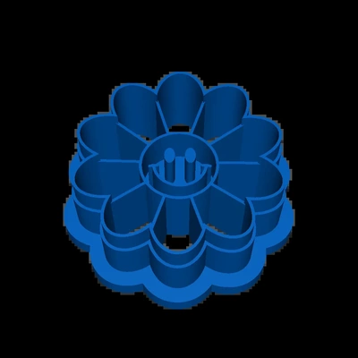 smiley flor 3d modelos descargar crealidad nube 3d print model - Mito3D