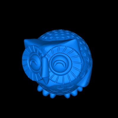 souriant hibou 3d modèles télécharger créalité nuage 3d print model - Mito3D