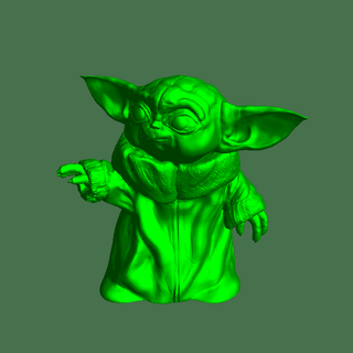 souriant yoda fictif personnages 3d print model - Mito3D