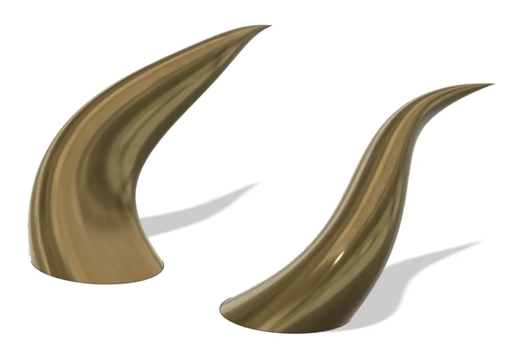 smooth devil horns 3d models download creality cloud costumes 3d print model - Mito3D