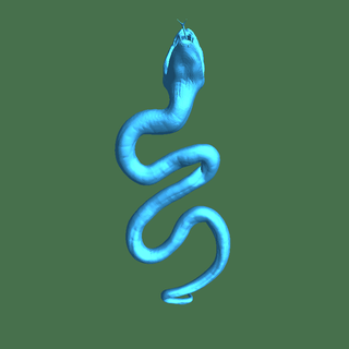 serpente reptiliano 3d print model - Mito3D