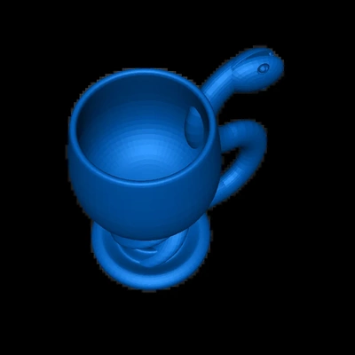 schlange tasse 3d modelle download realität wolke 3d print model - Mito3D