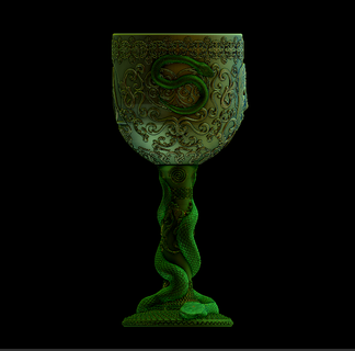 serpent tasse calice potier Nagini Accueil maison décor 3d print model - Mito3D