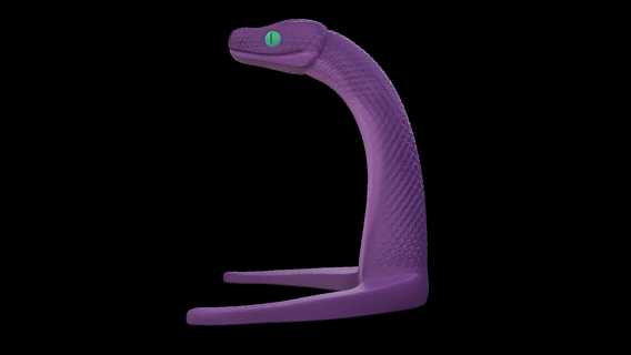 serpente fone ouvido suporte 3d modelos baixar crialidade nuvem reptiliano 3d print model - Mito3D