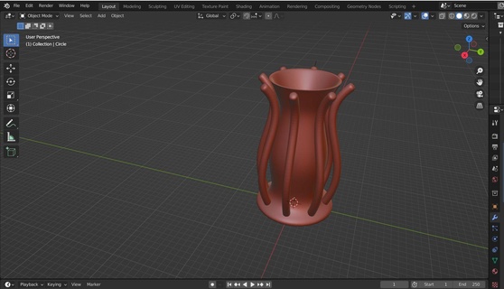 serpente vaso casa arredamento 3d print model - Mito3D
