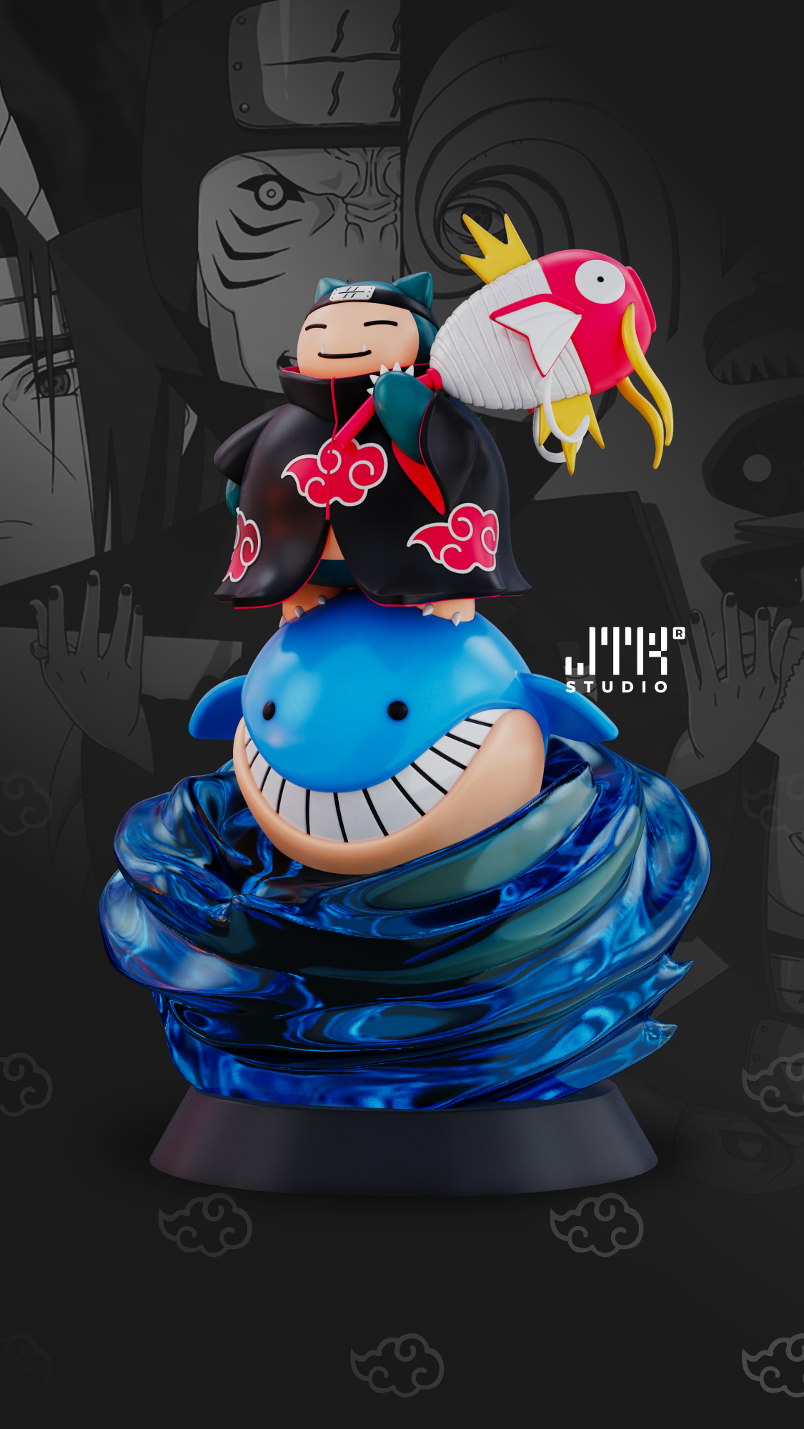 snorlax kisame pokemon naruto Fictional Characters 3D print model - Mito3D