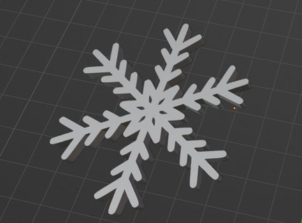 snowflake christmas tree ornament Home Decor 3d print model - Mito3D