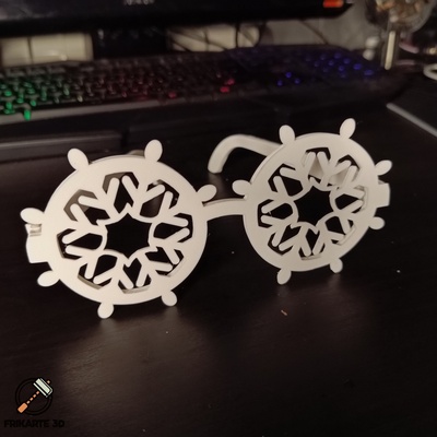 snowflake glasses 3d models download creality cloud shoes & accessories 3d print model - Mito3D