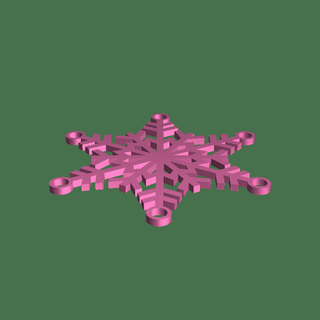 snowflake ornament Others 3d print model - Mito3D