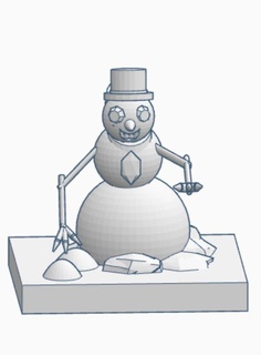 bonhomme neige personnages 3d print model - Mito3D