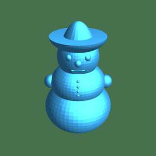 boneco neve personagens 3d print model - Mito3D