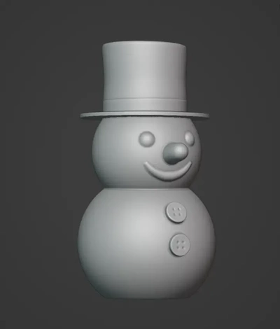 monigote nieve 01 3d modelos descargar crealidad nube 3d print model - Mito3D