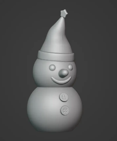 monigote nieve 02 3d modelos descargar crealidad nube 3d print model - Mito3D