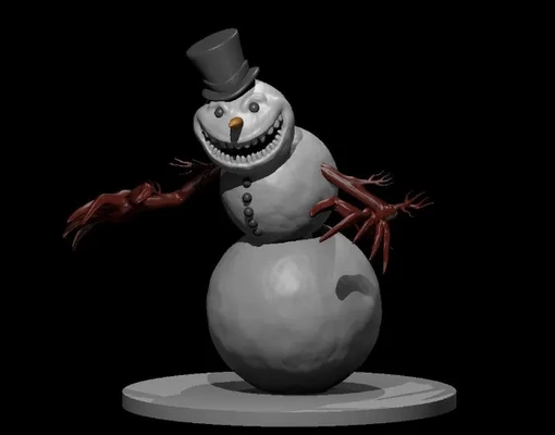boneco neve 3d modelos baixar crialidade nuvem ficcional personagens 3d print model - Mito3D