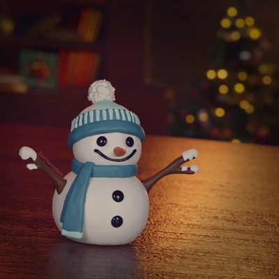 snowman 3d models download creality cloud home decor 3d print model - Mito3D