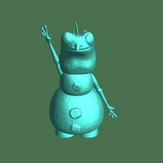 bonhomme neige grenouille poupées accessoires 3d print model - Mito3D