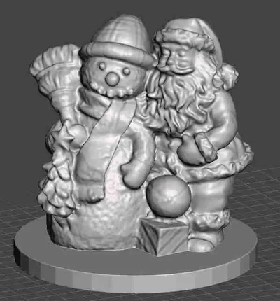 schneemann santa 3d modelle download realität wolke 3d print model - Mito3D