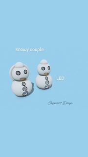 snowy couple led Home Decor 3d print model - Mito3D