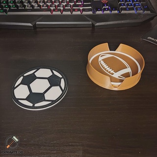 Futbol bardak altlığı kupalar 3d print model - Mito3D