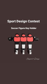 soccer figure key holder Home Decor 3d print model - Mito3D