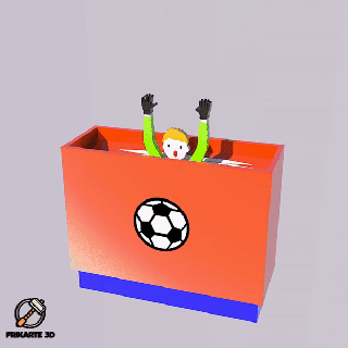 football bâton dent distributeur meubles 3d print model - Mito3D