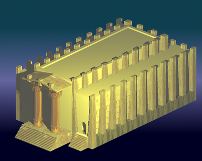 Salomon temple 955bc personnel vue historique bâtiments 3d print model - Mito3D