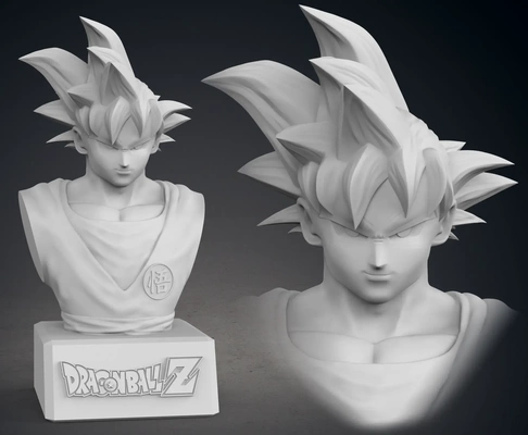 fils goku buste 3d modèles télécharger créalité nuage 3d print model - Mito3D