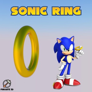 Sonic erizo anillo Moda 3d print model - Mito3D