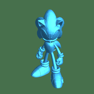 Sonic moderno ficticio caracteres 3d print model - Mito3D