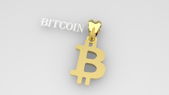 sore ga bitcoin pendant Jewellery 3d print model - Mito3D