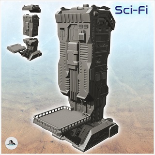 espaço controle torre terreno scifi Ciência ficção sf 3d print model - Mito3D