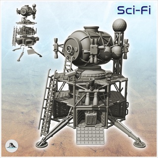 Platz Erkundung Sonde Terrain scifi Wissenschaft Fiktion sf 3d print model - Mito3D