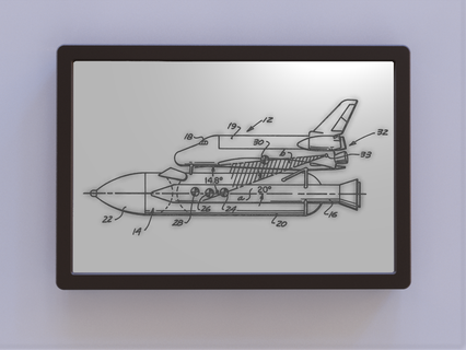 space shuttle patent art - side Others 3d print model - Mito3D