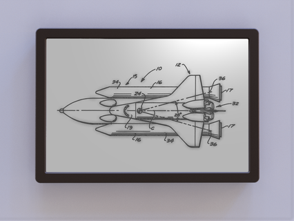 espacio lanzadera patentar Arte superior 3d print model - Mito3D