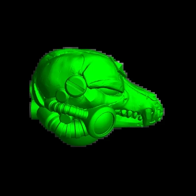 space wolf skull 3d models download creality cloud 3d print model - Mito3D